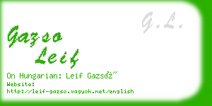 gazso leif business card